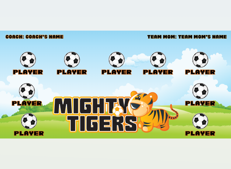 Mightytigers - Soccer - Pole Pocket Banner