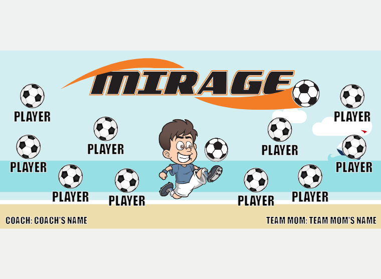 Mirage - Soccer - Pole Pocket Banner