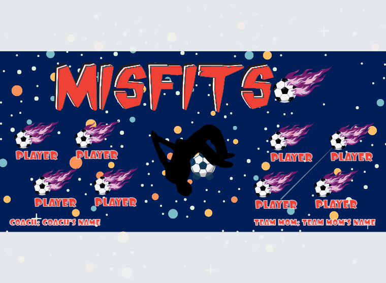 Misfits - Soccer - Pole Pocket Banner
