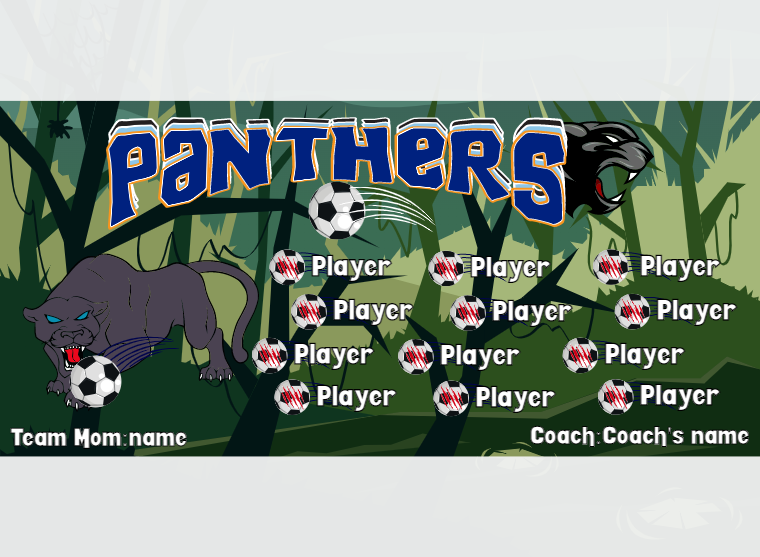 Panthers - Soccer - Pole Pocket Banner