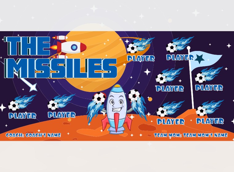 Missiles - Soccer - Pole Pocket Banner