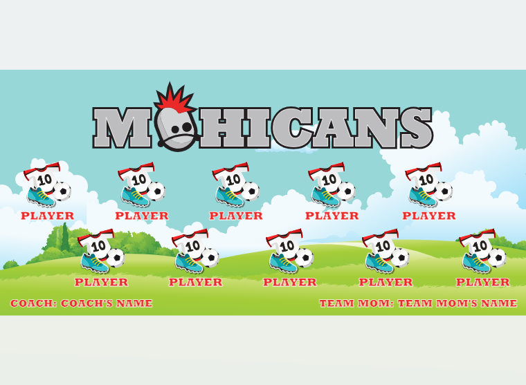 Mohicans - Soccer - Pole Pocket Banner