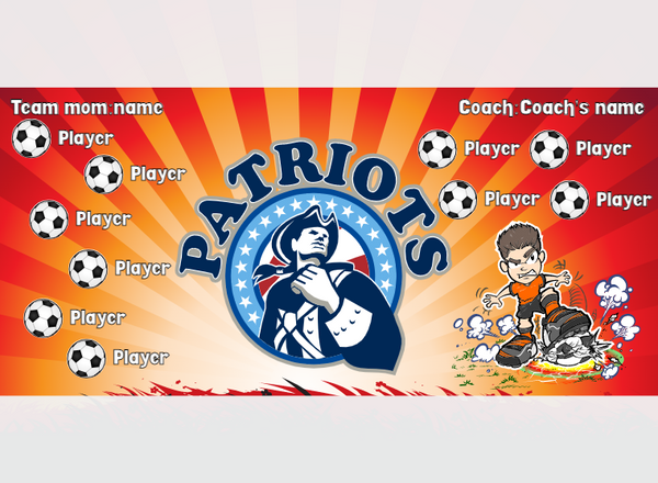 Patriots - Soccer - Pole Pocket Banner