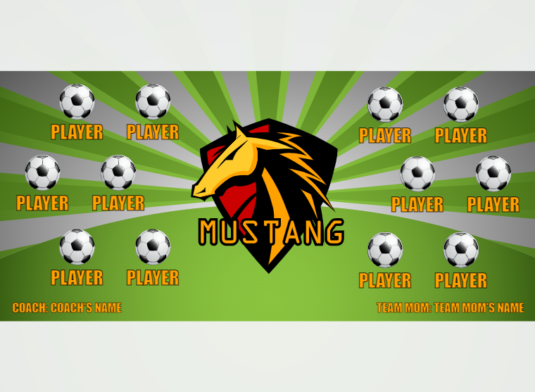 Mustang - Soccer - Pole Pocket Banner