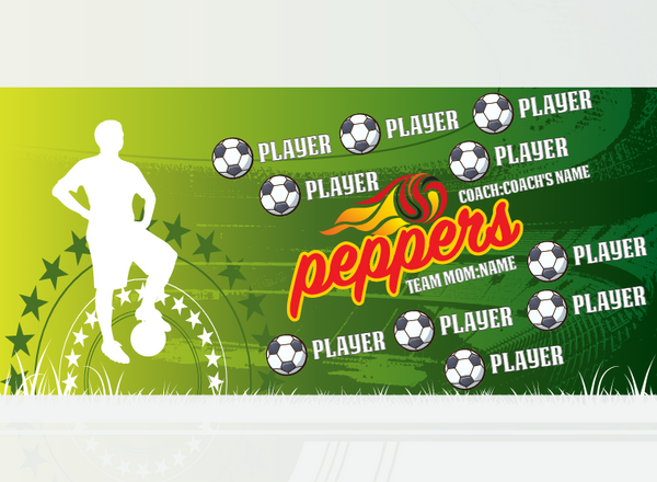 Peppers - Soccer - Pole Pocket Banner