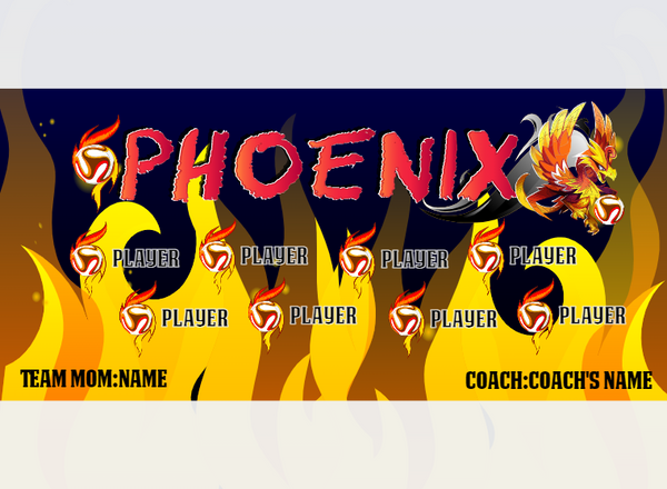 Phoenix 1 - Soccer - Pole Pocket Banner