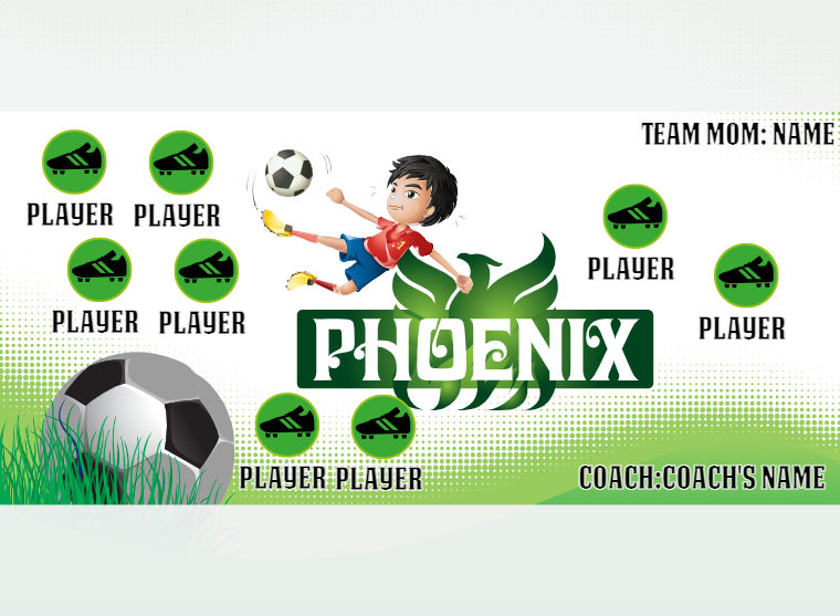 Phoenix 2 - Soccer - Pole Pocket Banner