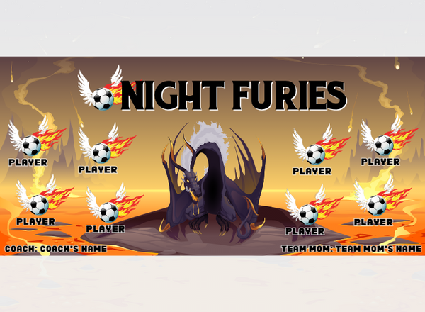 Night Furies - Soccer - Pole Pocket Banner