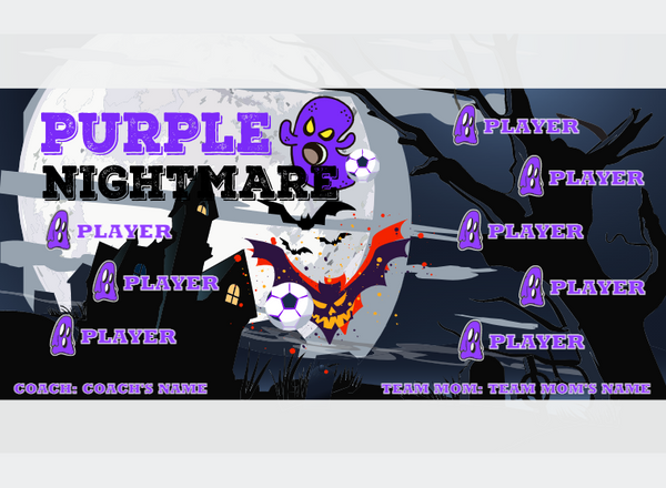 Nightmare Purple - Soccer - Pole Pocket Banner