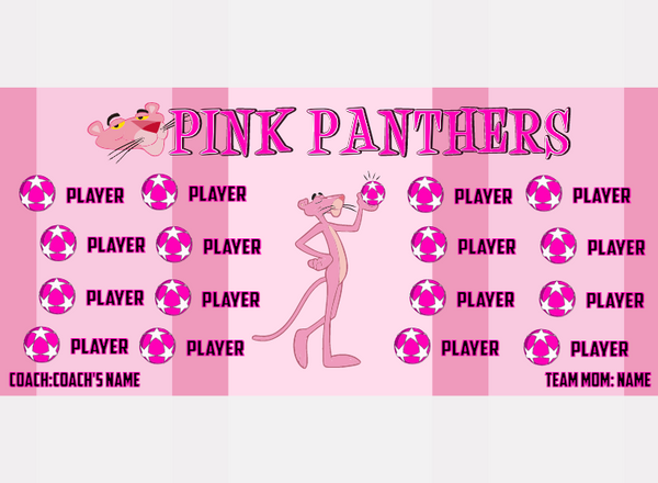 Pink Panthers - Soccer - Pole Pocket Banner