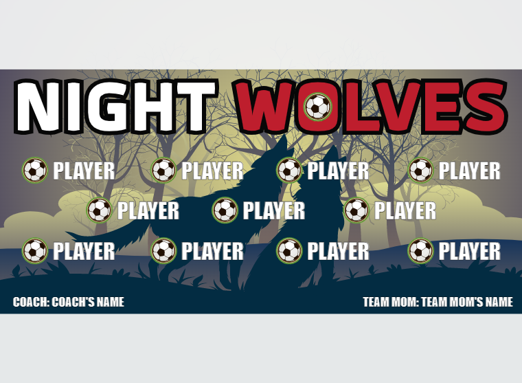 Nightwolves - Soccer - Pole Pocket Banner