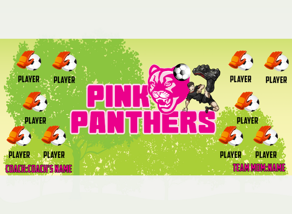 Pinkpanthers - Soccer - Pole Pocket Banner