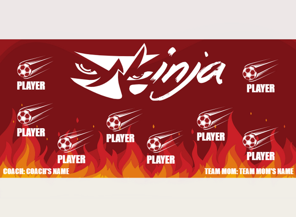 Ninja - Soccer - Pole Pocket Banner