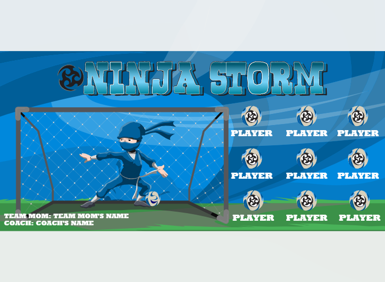 Ninja Storm - Soccer - Pole Pocket Banner