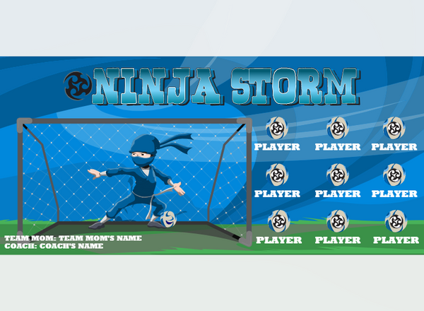 Ninja Storm - Soccer - Pole Pocket Banner
