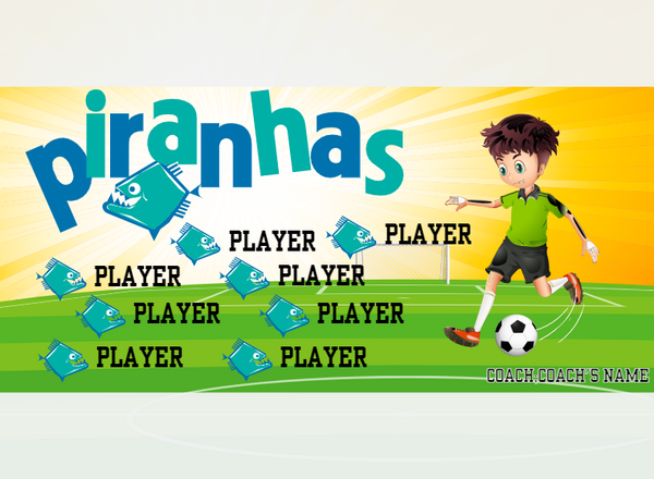 Piranhas - Soccer - Pole Pocket Banner