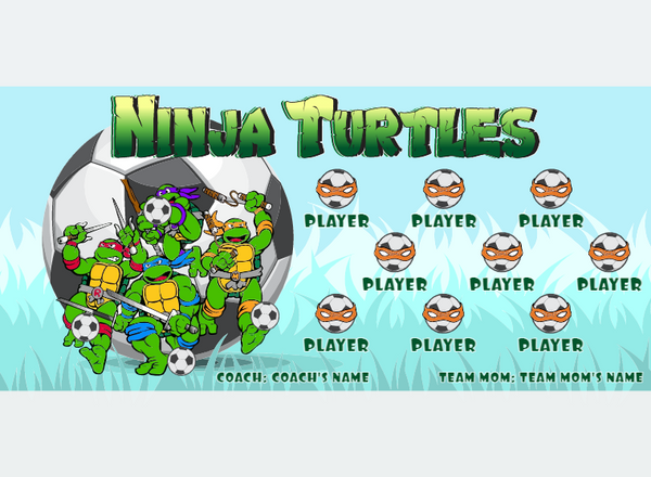 Ninja Turtles - Soccer - Pole Pocket Banner