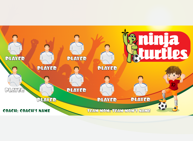 Ninjaturtles 1 - Soccer - Pole Pocket Banner
