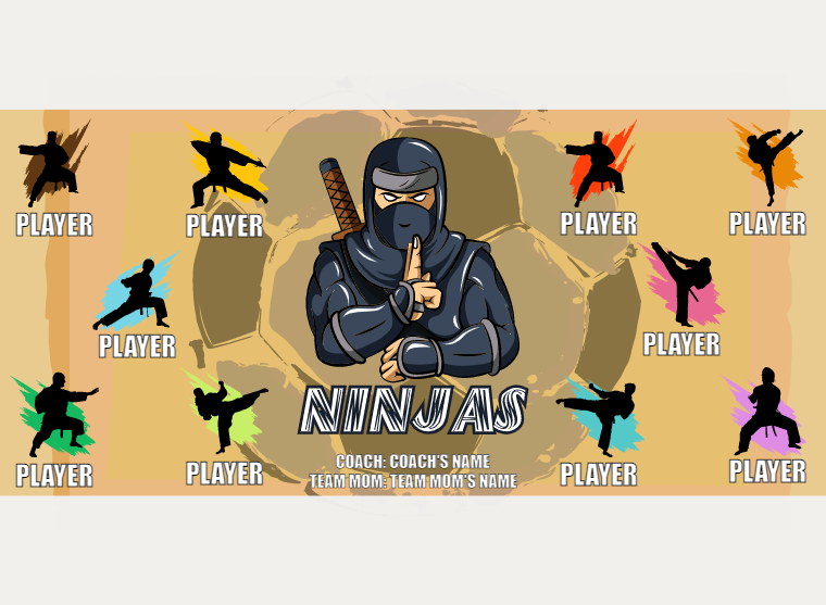 Ninjas - Soccer - Pole Pocket Banner