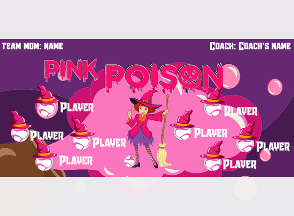 Poison Pink - Soccer - Pole Pocket Banner