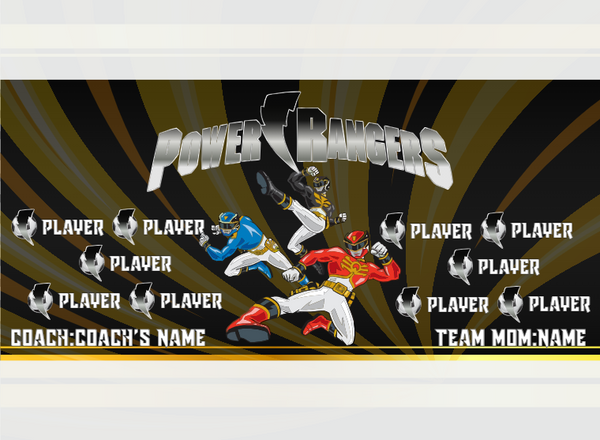 Power Rangers - Soccer - Pole Pocket Banner