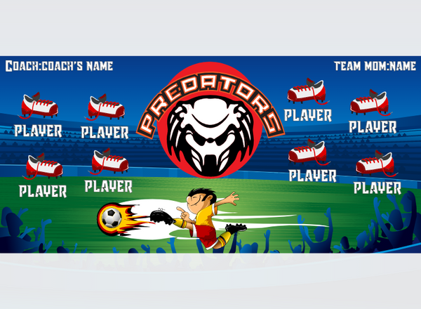 Preadator - Soccer - Pole Pocket Banner