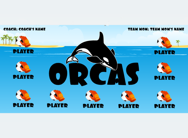 Orcas - Soccer - Pole Pocket Banner