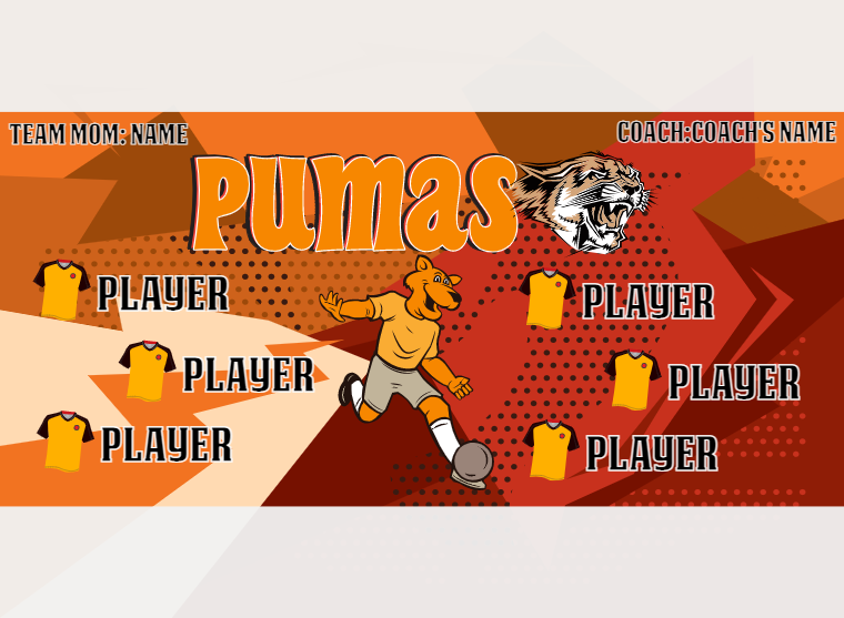 Pumas 2 - Soccer - Pole Pocket Banner