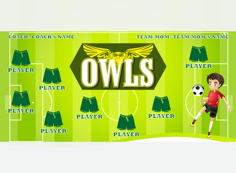 Owls - Soccer - Pole Pocket Banner