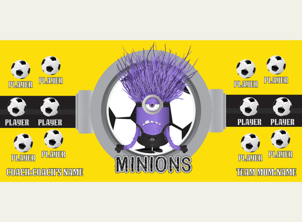 Purple Minions - Soccer - Pole Pocket Banner
