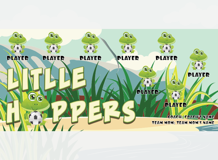Little Hoppers - Soccer - Pole Pocket Banner