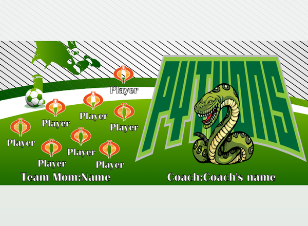 Pythyons - Soccer - Pole Pocket Banner