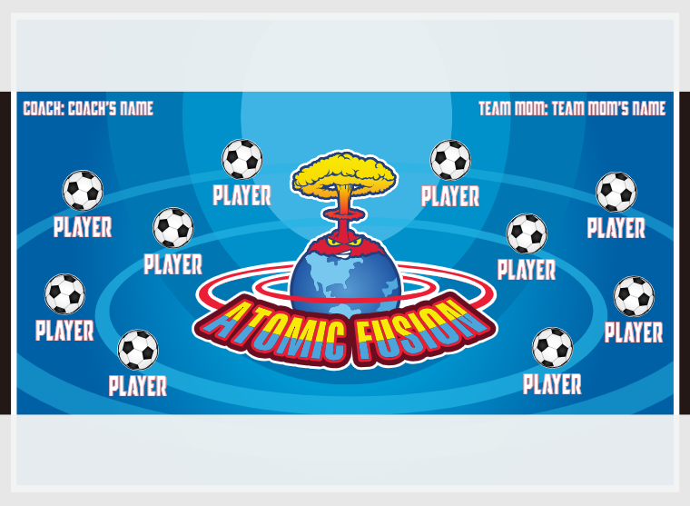Atomic Fusion 2 - Soccer - Pole Pocket Banner