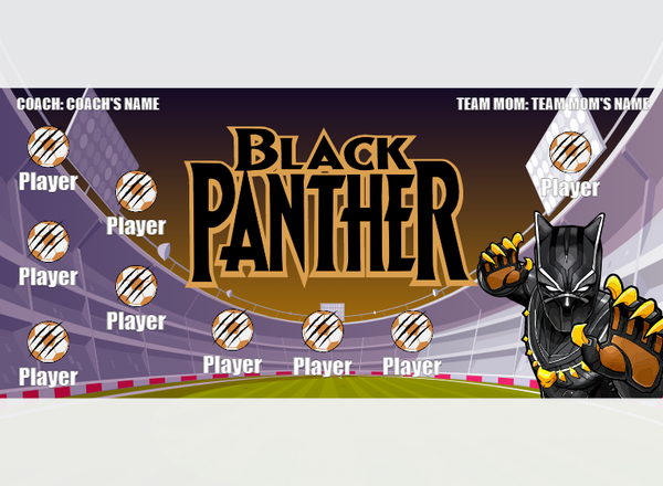 Black Panther - Soccer - Pole Pocket Banner