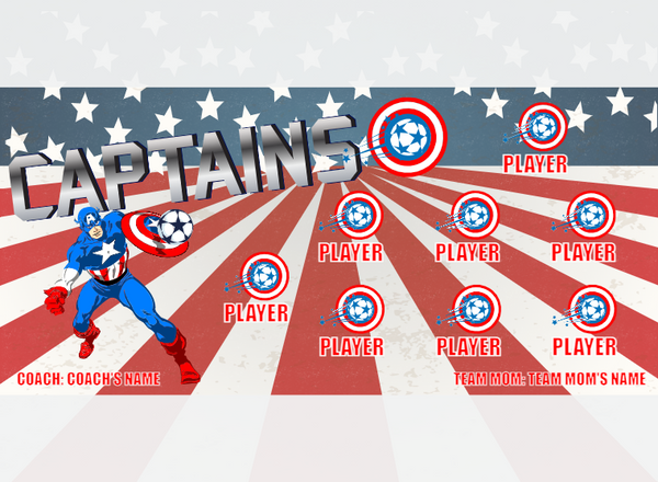 Captains - Soccer - Pole Pocket Banner