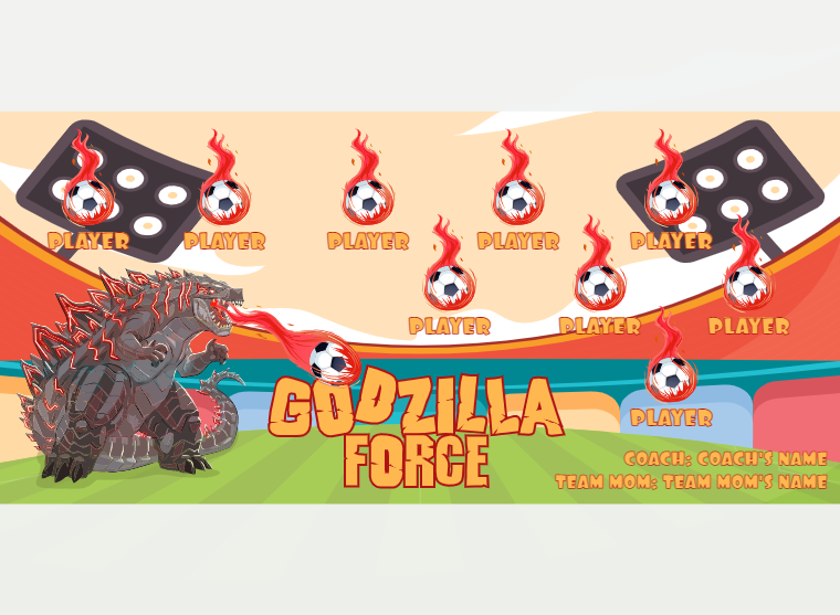 Godzilla Force - Soccer - Pole Pocket Banner