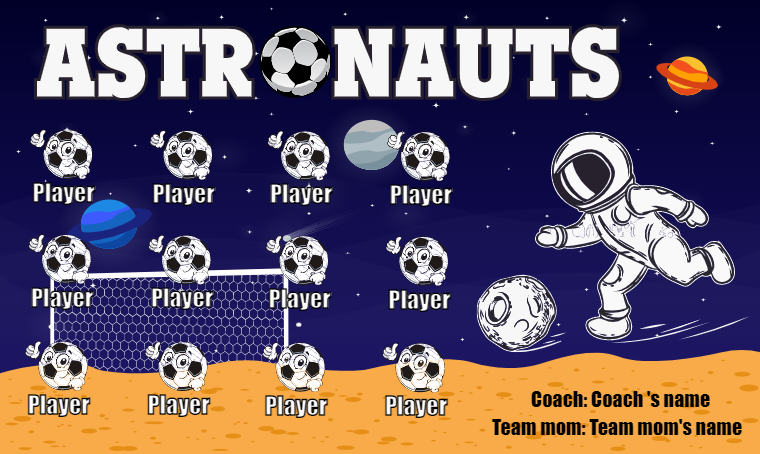 Astronauts Soccer Banner