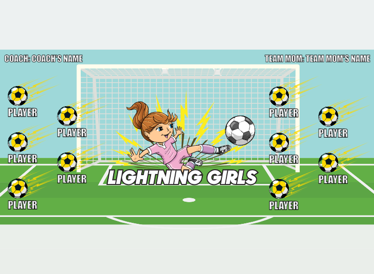 Lightning Girls - Soccer - Pole Pocket Banner
