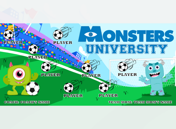 Monsters - Soccer - Pole Pocket Banner