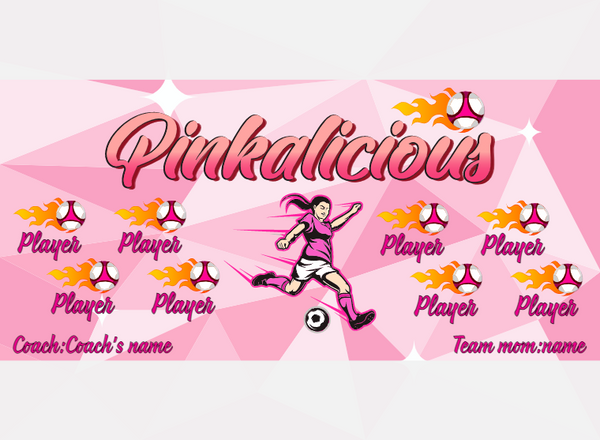 Pinkalicious - Soccer - Pole Pocket Banner