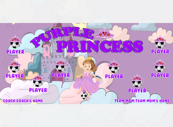 Princess Purple - Soccer - Pole Pocket Banner