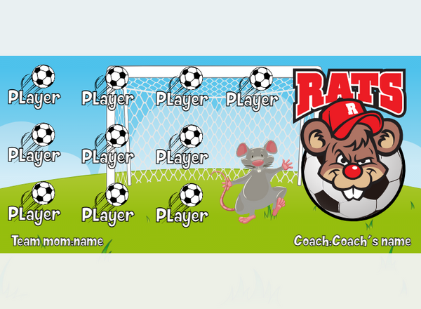 Rats - Soccer - Pole Pocket Banner