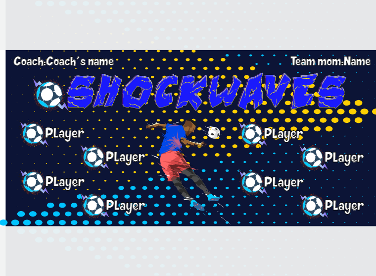 Shockwaves - Soccer - Pole Pocket Banner
