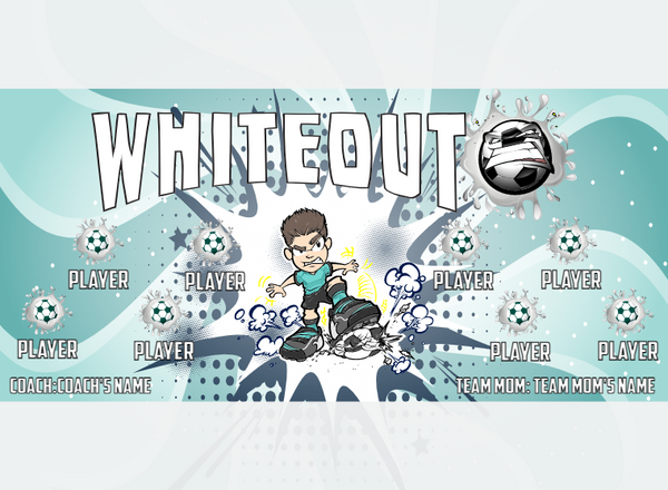 Whiteout - Soccer - Pole Pocket Banner