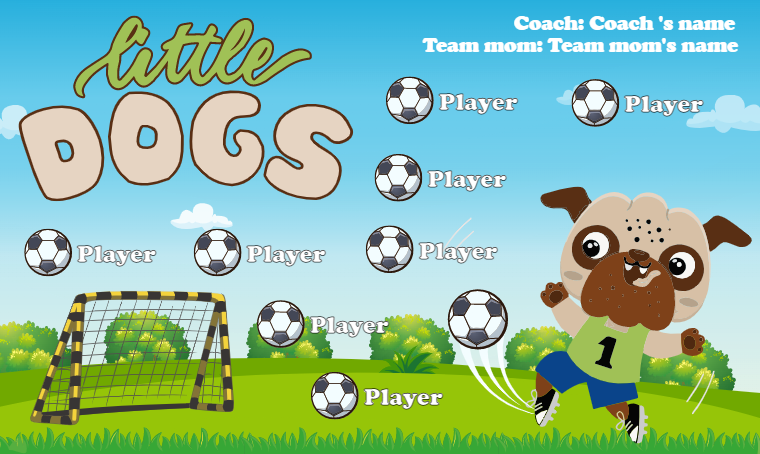 Little Dogs - Soccer Banner