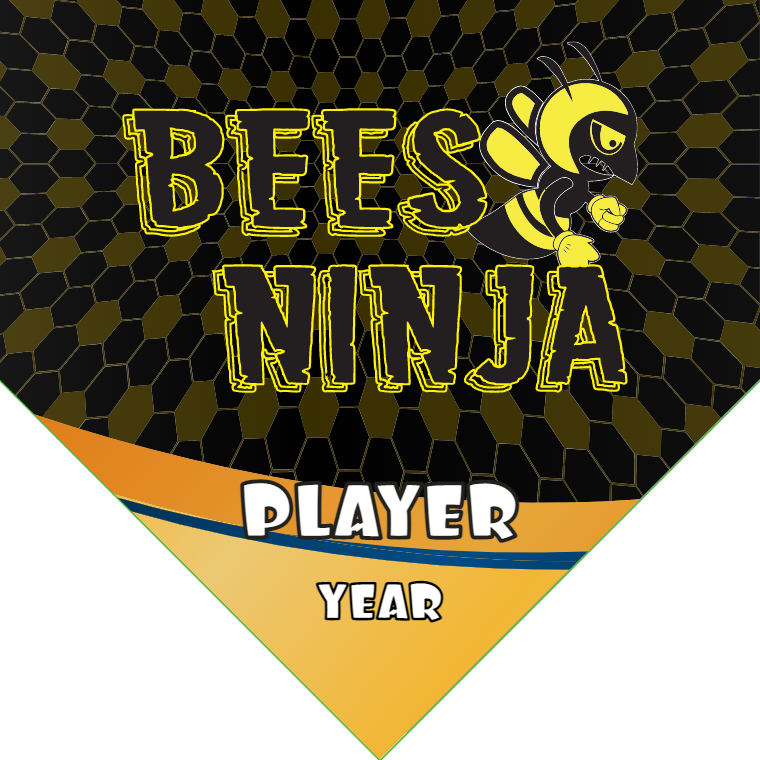 Bees Ninja - Homeplate Soccer Pennant