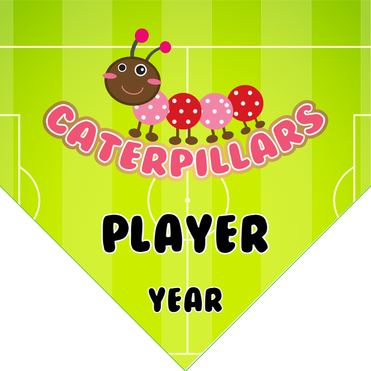 Caterpillars - Homeplate Soccer Pennant