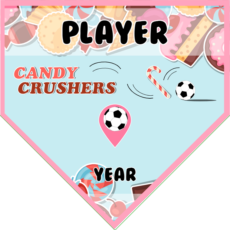 Candy Crushers - Homeplate Soccer Pennant