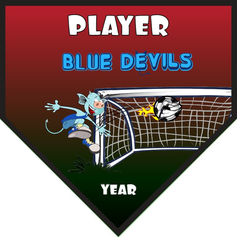 Blue Devils - Homeplate Soccer Pennant