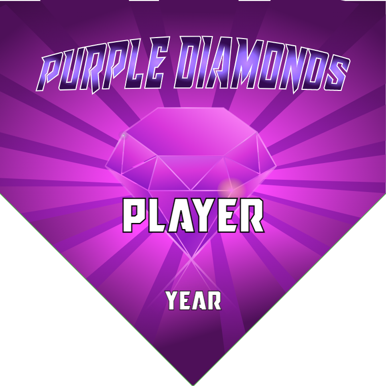 Purple Diamonds - Homeplate Soccer Pennant